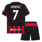 Günstige Fußballtrikots AC Mailand Gimenez 7 Kinder Heimtrikot 2025-26 Kurzarm